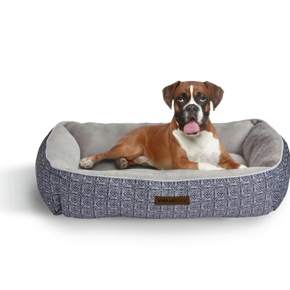 Vibrant Life Large Dog Bed, Bolster Dog Bed for Large Dogs, 36